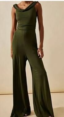 Free People Beach Kenna One-Piece Green Jumpsuit Boho Beachy